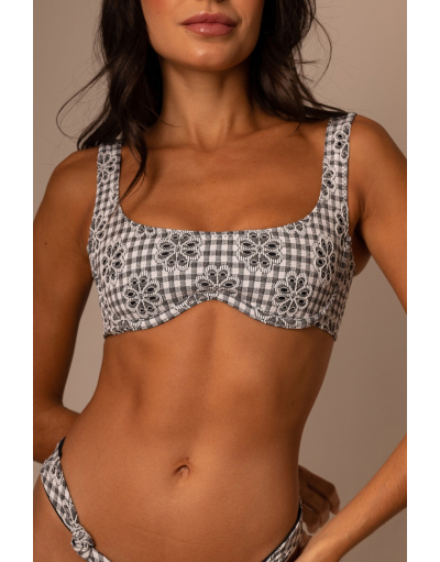 VICHY BARBIE BLACK TOP ARCO ABERTO