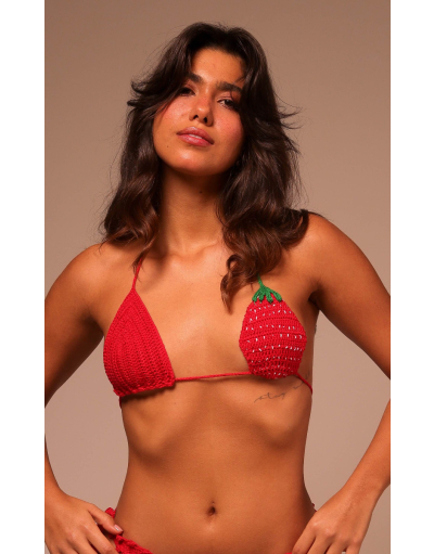 MORANGO TOP CROCHET