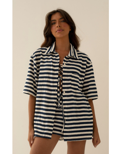 WAVE NAVY BLUE CAMISA
