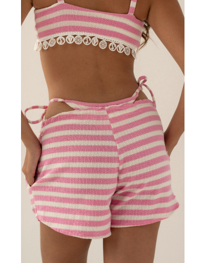 WAVE NAVY LIGHT PINK SHORT