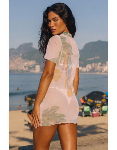 AQUARELA DO BRASIL VESTIDO CURTO EM TULE