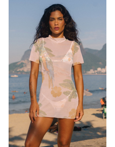 AQUARELA DO BRASIL VESTIDO CURTO EM TULE