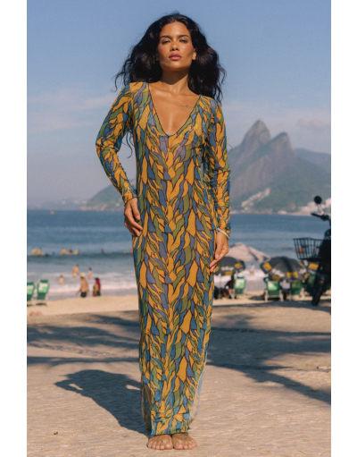 TROPICALIA VESTIDO LONGO EM TULE